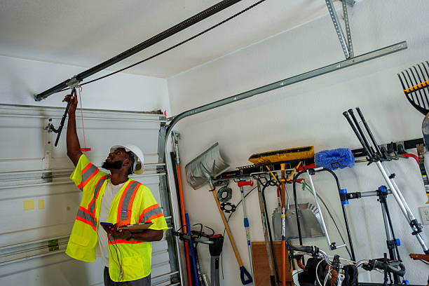Professional Garage Door Panel Replacement technician working in Mantachie, MS